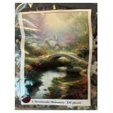 Three 300 Piece Puzzles including Hometown Pride, Cedar Nook Cottage and Brookside Hideaway 300 Piece Puzzles