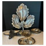 Pewter and Silver Plated Serving Pieces