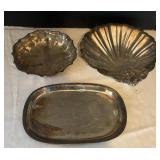 Pewter and Silver Plated Serving Pieces