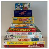 Games Galore including Sorry, Candy Land, Aggravation, Boggle and More!