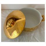 Gold Colored Vintage Royal Worcester Pot with Lid