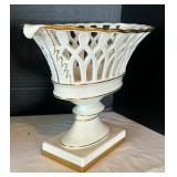 Vintage Planter Basket, Vase and Plates