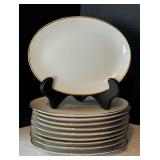 Vintage Planter Basket, Vase and Plates