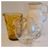 Eclectic Pitcher Grouping, including Hazel Atlas