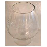 Vintage Etched Plates + Etched Clear Glass Compote