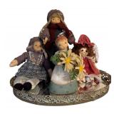 Vintage Fun! Vintage Floral Design Tray and Figurines