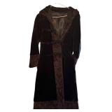 Vintage Long Fur Coat with Hood / Vintage Statement Long Fur Coat with Collar