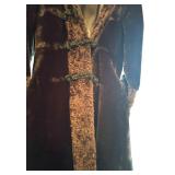 Vintage Long Fur Coat with Hood / Vintage Statement Long Fur Coat with Collar