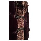 Vintage Long Fur Coat with Hood / Vintage Statement Long Fur Coat with Collar