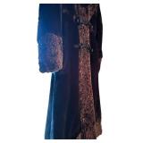 Vintage Long Fur Coat with Hood / Vintage Statement Long Fur Coat with Collar