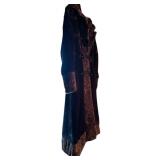 Vintage Long Fur Coat with Hood / Vintage Statement Long Fur Coat with Collar