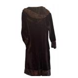 Vintage Long Fur Coat with Hood / Vintage Statement Long Fur Coat with Collar