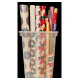 Variety of Christmas Wrapping Paper with Storage Container