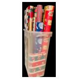 Variety of Christmas Wrapping Paper with Storage Container
