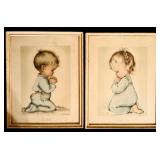 Vintage Prints by Charlot Byi - A Child