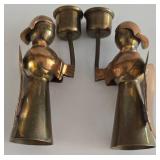 Vintage Potpourri Ball, Candleholders & Brass Bell Decor