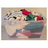 Large Bin of Fabric Remnants, including Cuffs & More
