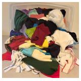 Large Bin of Fabric Remnants, including Cuffs & More