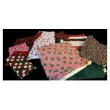 Beautiful Large Lot of Christmas Fabric Remnants