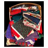 Beautiful Large Lot of Christmas Fabric Remnants