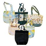 Variety of Fun Hand Crafted Cloth Tote Bags