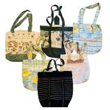 Variety of Fun Hand Crafted Cloth Tote Bags