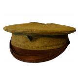 Vintage WWI Officers Visors Cap with Medical Pin