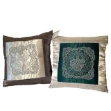 New Gorgeous Handmade Satin Decorative Accent / Throw Pillow