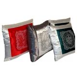 New Gorgeous Handmade Satin Decorative Accent / Throw Pillow