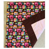 New, Absolutely Adorable Handmade Quilt with Butterfly and Whimsical Backing