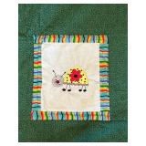 Handmade Quilt in Bright Colors, Incredible Detail