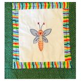 Handmade Quilt in Bright Colors, Incredible Detail