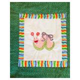 Handmade Quilt in Bright Colors, Incredible Detail