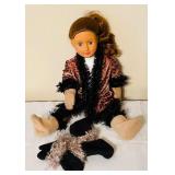 Our Generation / Battat 18" Long Curly Red Hair Blue Eyes / Aubrie Doll with Handmade Clothes