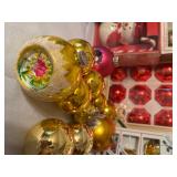 Variety of Fantastic Vintages Ornaments, Snowman Decanter with Spoon and Vintage Ornament Oil Candles