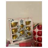 Variety of Fantastic Vintages Ornaments, Snowman Decanter with Spoon and Vintage Ornament Oil Candles