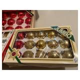 Variety of Fantastic Vintages Ornaments, Snowman Decanter with Spoon and Vintage Ornament Oil Candles