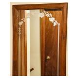 Gorgeous Vintage Etched Glass Full Length Wall Mirror