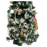 Pretty Lighted Tree with Ornaments