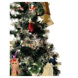 Pretty Lighted Tree with Ornaments