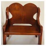 Vintage Dayton Hudson "Pajama Pals" Cat Gray Pajama Holder Pillow Plush 15" and Vintage Wood Doll Furniture