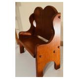 Vintage Dayton Hudson "Pajama Pals" Cat Gray Pajama Holder Pillow Plush 15" and Vintage Wood Doll Furniture