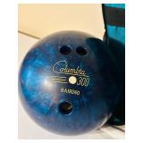 Vintage Bowling Bag with Vintage Columbia 300 White Dot Bowling Ball