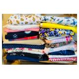 Large Lot of Bright Fun Remnants and Yardage Fabric Prints