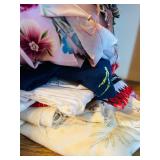 Large Lot of Bright Fun Remnants and Yardage Fabric Prints