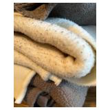 Lovely Large Yardage of Various Fabrics in Neutral Tones