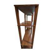 Mid Century Modern Wooden Bookshelf with Open Shelving