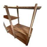 Mid Century Modern Wooden Bookshelf with Open Shelving