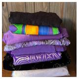 Bring and Colorful Fabric Remnants including Purple Hued Fabric Remnants