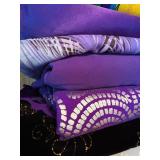 Bring and Colorful Fabric Remnants including Purple Hued Fabric Remnants